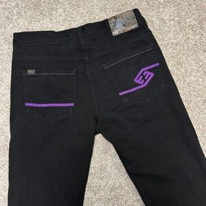 Vintage Enyce Black Denim Jeans Men Size 36 Grunge‎ Skater 90s Cotton